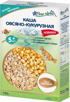 Безмолочна органічна каша Fleur Alpine вівсяно - кукурудзяна 175 г (4006303005649)