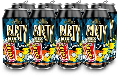 Сидр Gardenz Party Mix "Энерджи" 5.4% 0.5 л х 8 шт (4820196931393)