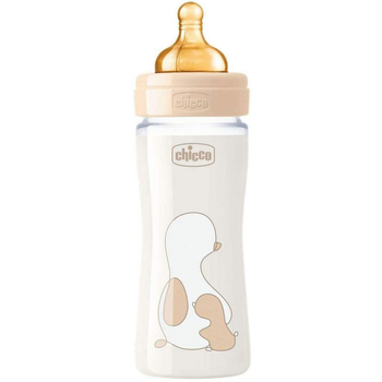 Бутылочка для кормления Chicco стеклянная Original Touch с латекс. соской 0м+ 240 мл Беж (27720.30)