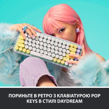Клавіатура бездротова Logitech POP Keys Wireless Mechanical Keyboard Daydream Mint (920-010717)