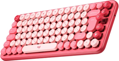 Клавіатура бездротова Logitech POP Keys Wireless Mechanical Keyboard Heartbreaker Rose (920-010718)