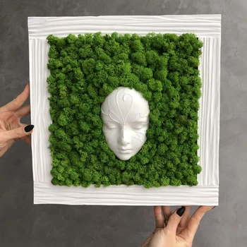 Картина із стабілізованим мохом "Лісова мавка" 3D еффект MiNature Moss