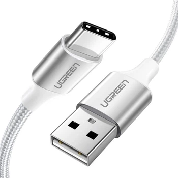Kabel Ugreen US288 USB 2.0 to USB Type-C Cable Nickel Plating Aluminum Braid 3 A 2 m White (6957303861330)