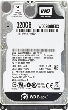 Накопитель HDD 2.5" SATA 320GB WD Black 7200rpm 16MB (WD3200BEKX) гар. 12 мес. Refurbished