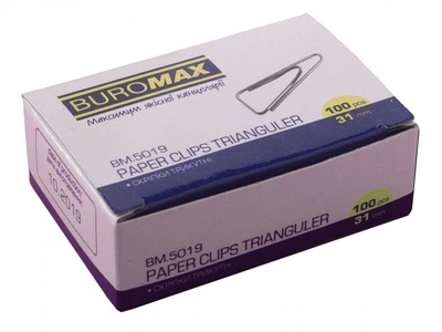 Скрепки никелированные Buromax, 31 мм, 100 шт (BM.5019) buromax (108813594)