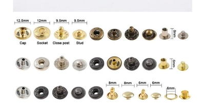Набор для установки кнопок 12.5 мм люверов 6 мм хольнитенов 6*6 и 8*8 мм фурнитуры (1837)