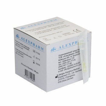 Голка ін'єкційна одноразова стер. Alexpharm 18 G 1,2*40 мм 100 шт/уп