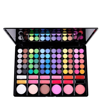Палетка теней 60 оттенков теней 12 цветов пудр 6 румян №3