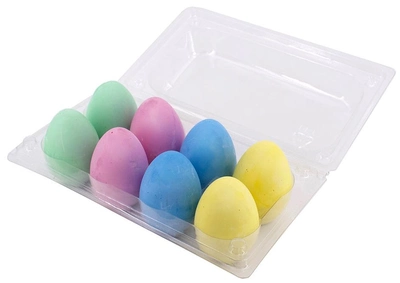 Набор цветных мелков для рисования Scentos Весенние цвета в форме яйца 8 шт (6900006634879)