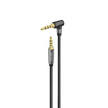Кабель AUX EVOC Elbow Nylon 3.5mm/1m (A3) Black