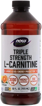 L-Карнітин NOW Foods Carnitine Liquid 3000 мг рідина 473 мл Citrus (733739000644)