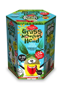 Набір для творчості "Grass monsters head" "Весела травичка" укр., у кор. (8шт) (GMH-01..8)