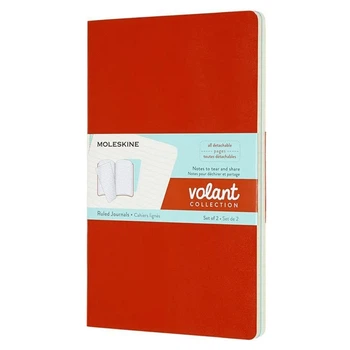 Записник Moleskine Volant середній лінія корал і аква 8058647620527