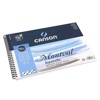 Альбом бумаги на спирали для акварели Canson Montval, 300g, 10.5x15.5 см, 12л