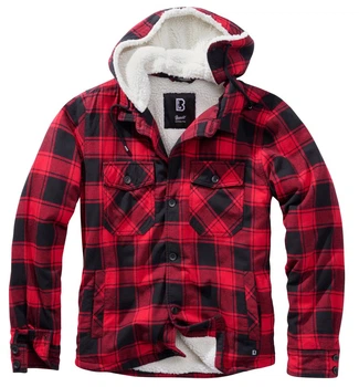 Куртка фланелевая с капюшоном Brandit Lumberjacket M red/black ( 3172.41.M)