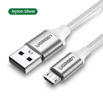 Кабель зарядный Ugreen Micro USB 2.0 5V2.4A 3M Silver (US290)