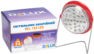 Аварийный светильник с аккумулятором DELUX REL-102 4W 350lm 6500K 24LED (90018288)