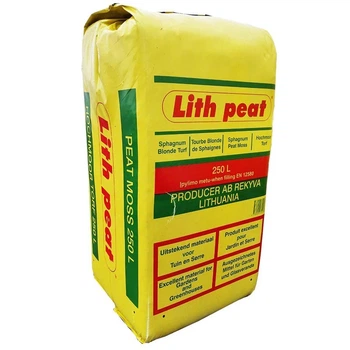 Торф верховой "Lith peat" 3.5-4.5 pH фр. 0-5 мм 250 л (Rėkyva)