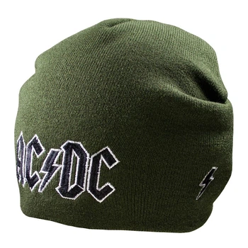 Шапка бини с вышивкой Talisman AC/DC Logo Оливковый (SHBV045)