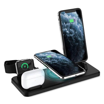Зарядка беспроводная Qi 6-in-1 iLoungeMax |15W Max| Док-станция для iPhone + iWatch + Airpods (IM12318)