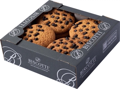 Печиво здобне пісочно-відсадне Biscotti Американське зі шматочками глазурі 400 г (4820216120271)
