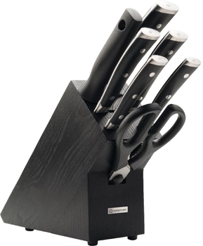 Набор ножей с мусатом и ножницами кухонными Wuesthof Classic Ikon 8 предметов Черный (1090370703)