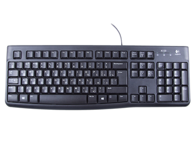 Клавіатура дротоваLogitech K120 (920-002522) USB RUS OEM Black