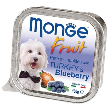 MONGE DOG FRUIT паштет c индейкой и черникой 100 г (70013208)