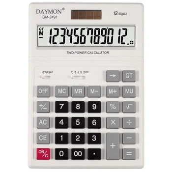 Калькулятор бухгалтерский Daymon 194х139х36 мм 12 разрядный белый (DM 2491)