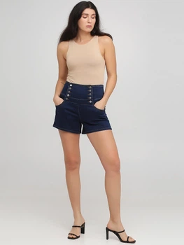 Шорты однотонные джинсовые Vero Moda 316143002 L (82654L) Синий