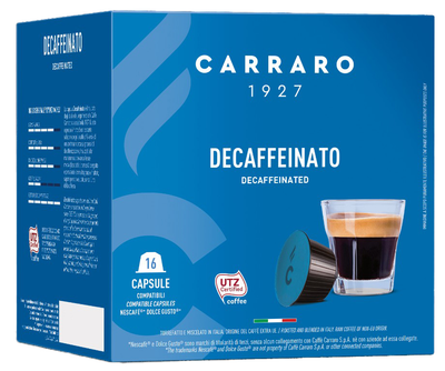 Кава в капсулах Carraro Decaffeinato Dolce Gusto 7 г х 16 шт (8000604900739)