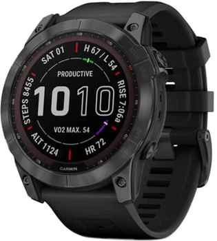Спортивний годинник Garmin Fenix 7X Sapphire Solar Carbon Gray DLC Titanium with Black Band (010-02541-10/11)