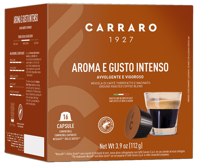 Кава в капсулах Carraro Aroma e Gusto Intenso Dolce Gusto 7 г х 16 шт (8000604901842)