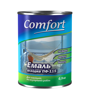 Эмаль алкидная Comfort ПФ-115 0,9 кг синий