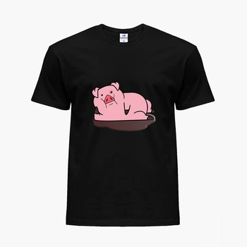 Детская футболка для девочек Гравити Фолз Пухля (Gravity Falls Waddles) (25186-2626-12) 158-164 см Хлопок Черный