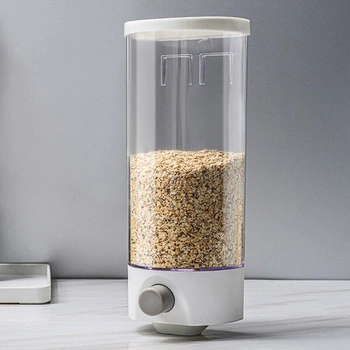 Диспенсер для сыпучих продуктов кухонный дозатор органайзер контейнер емкость для круп сахара 1 л (10582-Нов)