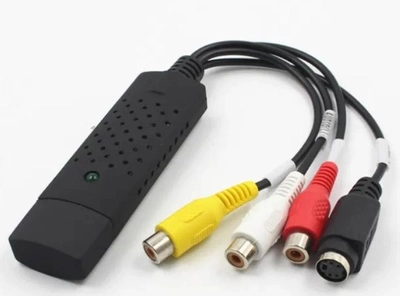 USB карта/плата видео захвата EasyCap конвертер оцифровка c кассеты устройство для захвата и записи видео (544567610) Черный