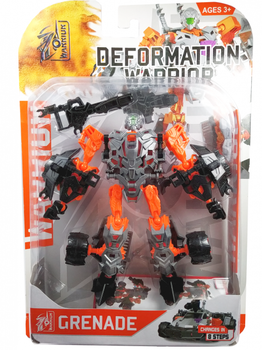 Конструктор робот трансформер "Deformation Warrior: Grenade" 28 см Оранжевый