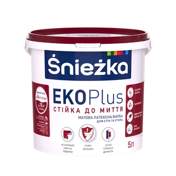Краска латексная Śnieżka Eko Plus белая 5 л