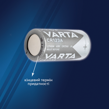 Varta CR123A VCR123A 6205 2/3A 3V Photo Lithium Battery - 2 Pack