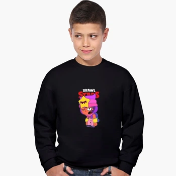 Свитшот для мальчиков Бравл Старс Сэнди (Brawl Stars Sandy) (9509-1018) 158-164 см Черный