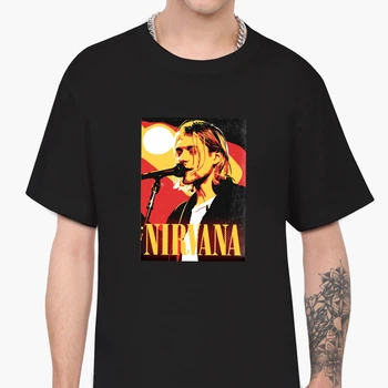 Футболка чоловіча Курт Кобейн Нірвана (Kurt Cobain Nirvana) (9223-2971-3) L Чорна