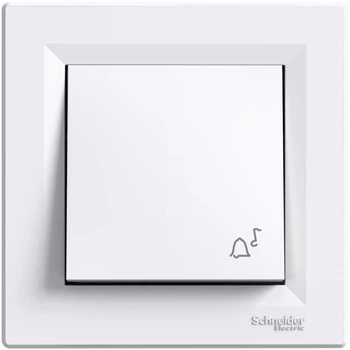 Вимикач без фіксації Schneider Electric Asfora 1-клавішний Білий (EPH0800121)