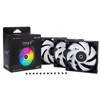 Кулер до корпусу Tecware Omni P12 - 3-Fan Pack (Чорний) ARGB + PWM (TWAC-OMP12-3BK)