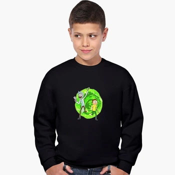 Свитшот для мальчиков Рик и Морти (Rick and Morty) (9509-1240) 122-128 см Черный