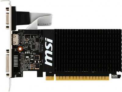 Видеокарта MSI PCI-Ex GeForce GT 710 1024 MB DDR3 (64bit) (954/1600) (DVI, HDMI, VGA) (GT 710 1GD3H LP)