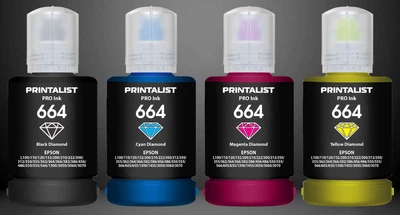 Чернила для Epson L366 PRINTALIST 664 B/C/M/Y 4х140г PL664SET4