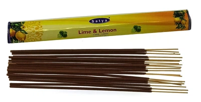 Благовония натуральные Lime & Lemon (Лайм и Лемон) Satya Индия шестигранник без угля 34230