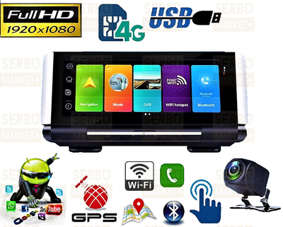 Відеореєстратор на торпеду 7" Full HD Android GPS WIFI Bluetooth Hand Free с камерой заднего огляду ARK6