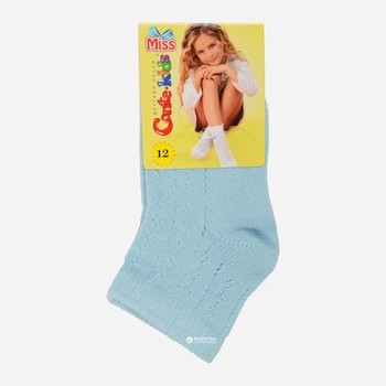 Детские носки хлопковые для девочек Conte Kids Miss 7С-76СП-112 12 Голубые (4810226033340)